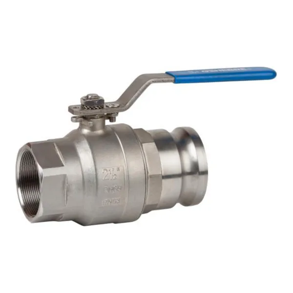 Válvula de esfera 2 pz Inoxidable, extremo Camlock