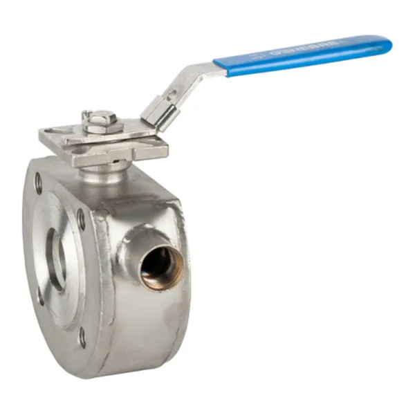 Válvula de esfera inox paso total tipo Wafer c/ cámara de calefacción